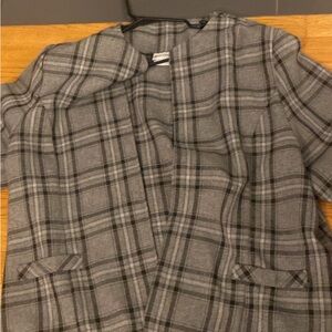 Bon Worth Gray Plaid Blazer